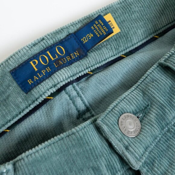 Polo Ralph Lauren Pants Corduroy Varick 32x34 Slim Straight Mint Green - Picture 5 of 14
